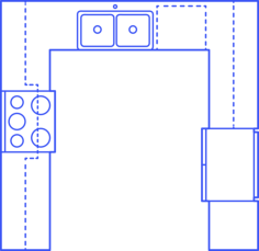 Layouts Kitchen Editable Svg Line Art, Free Vectors File